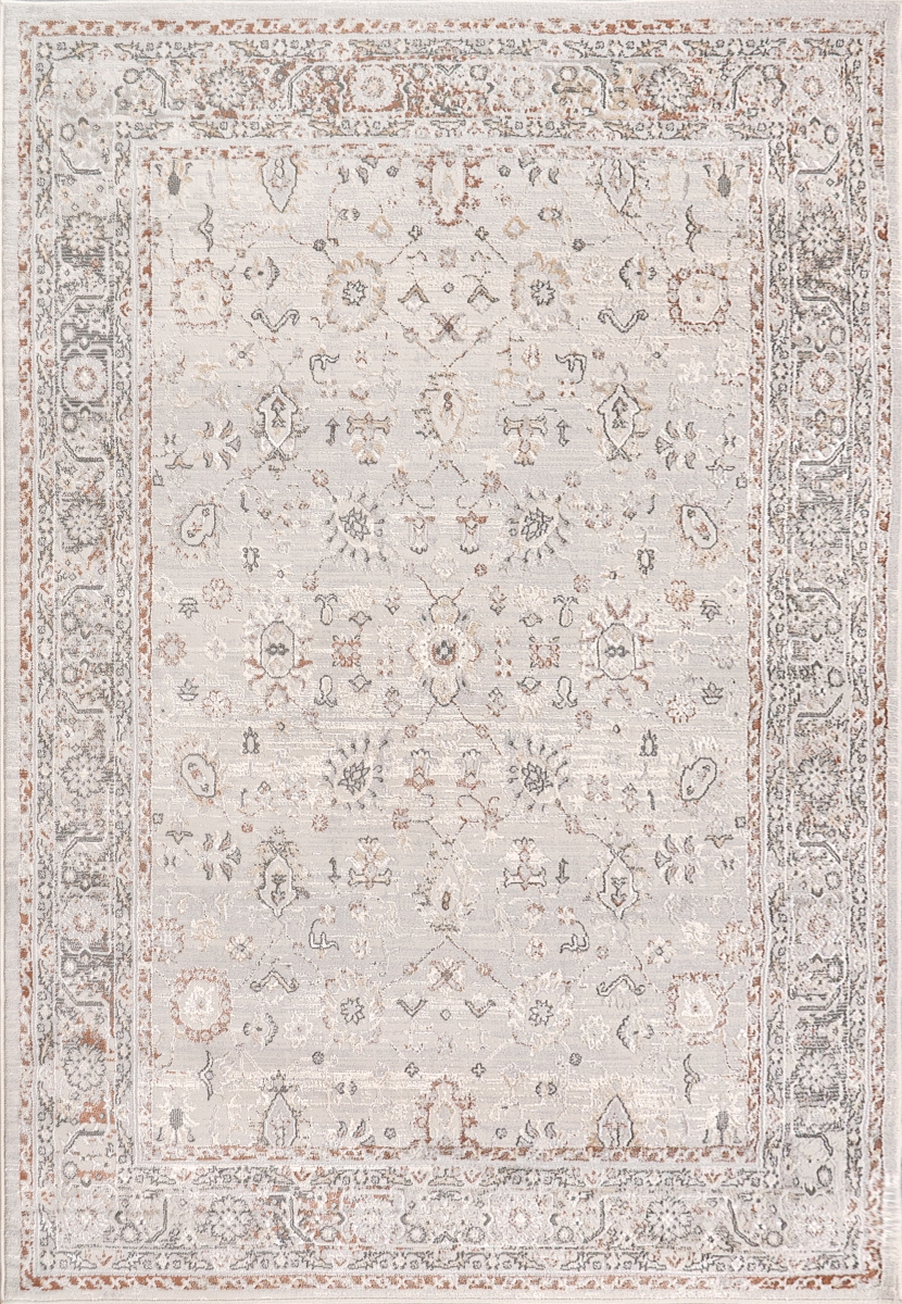 MR698050930 5.3 x 7 ft. Marina Traditional & Classic Rectangle Area Rug, Grey & Rose