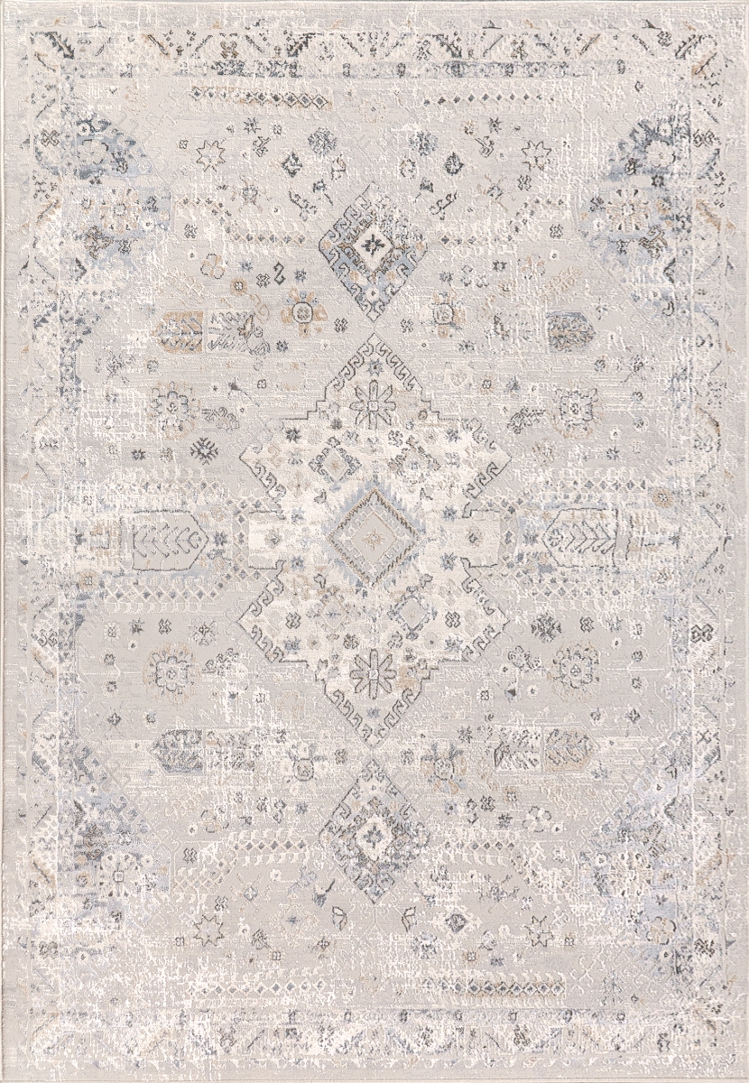 MR9128056950 7.10 x 10 ft. Marina Transitional Rectangle Area Rug, Grey & Blue