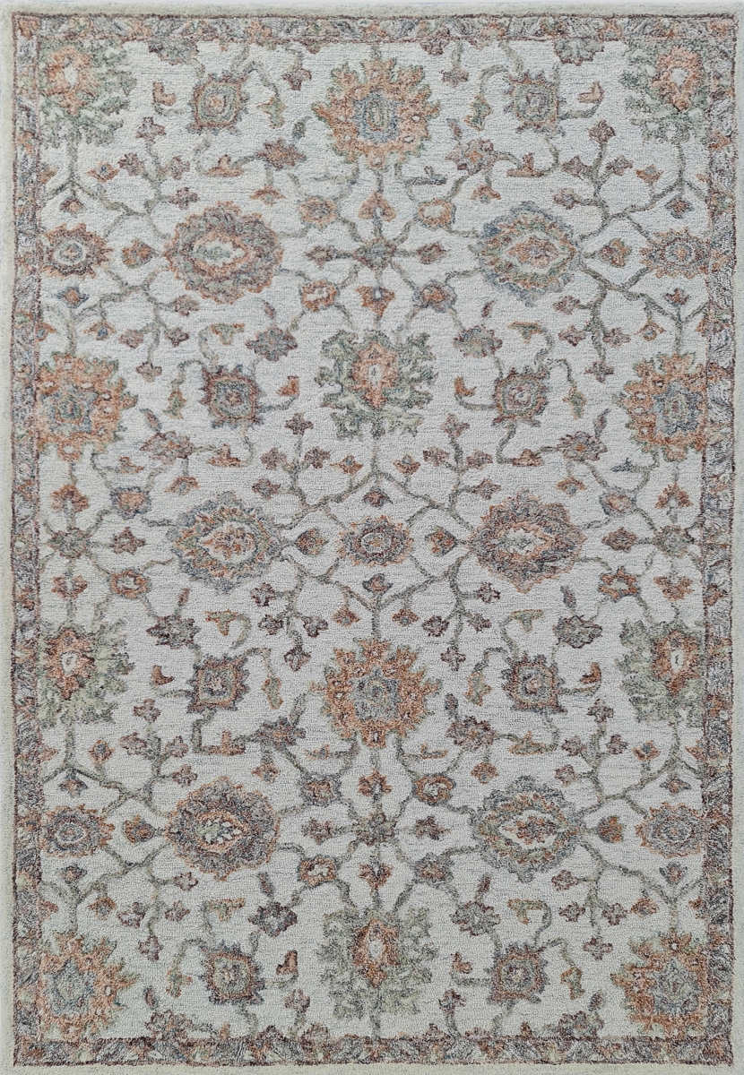 DY589084199 5 x 8 ft. Daisy Transitional & Floral Rectangle Area Rug, Ivory & Multi Color