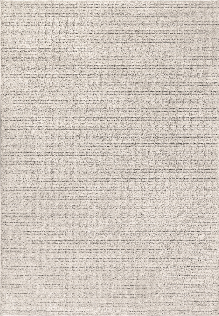 VU71014954190 6.7 x 9.6 ft. Vuna Contemporary & Modern Rectangle Area Rug, Ivory & Grey