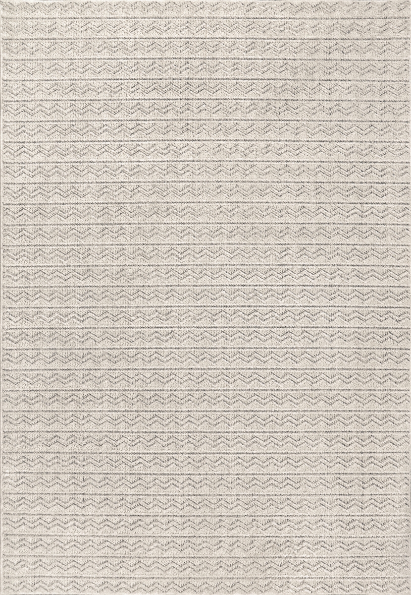 VU71014955190 6.7 x 9.6 ft. Vuna Contemporary & Modern Rectangle Area Rug, Ivory & Grey