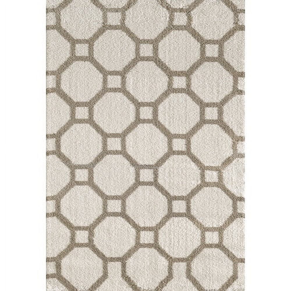 Picture of Dynamic Rugs SI695903110 Silky Shag Rectangular Rug&#44; White - 5 ft. 3 in. x 7 ft. 7 in.