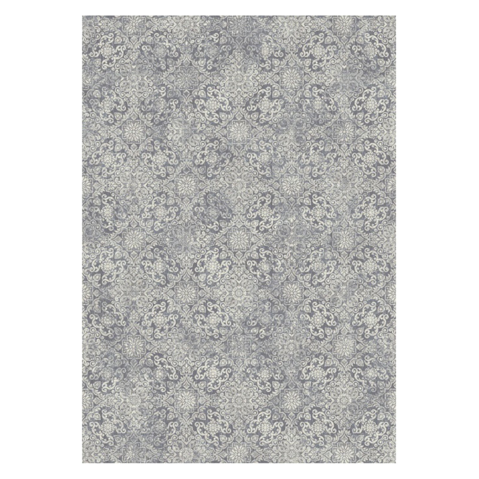ANR5571624666 Ancient Garden Round Rugs, Light Blue - 5.3 in.