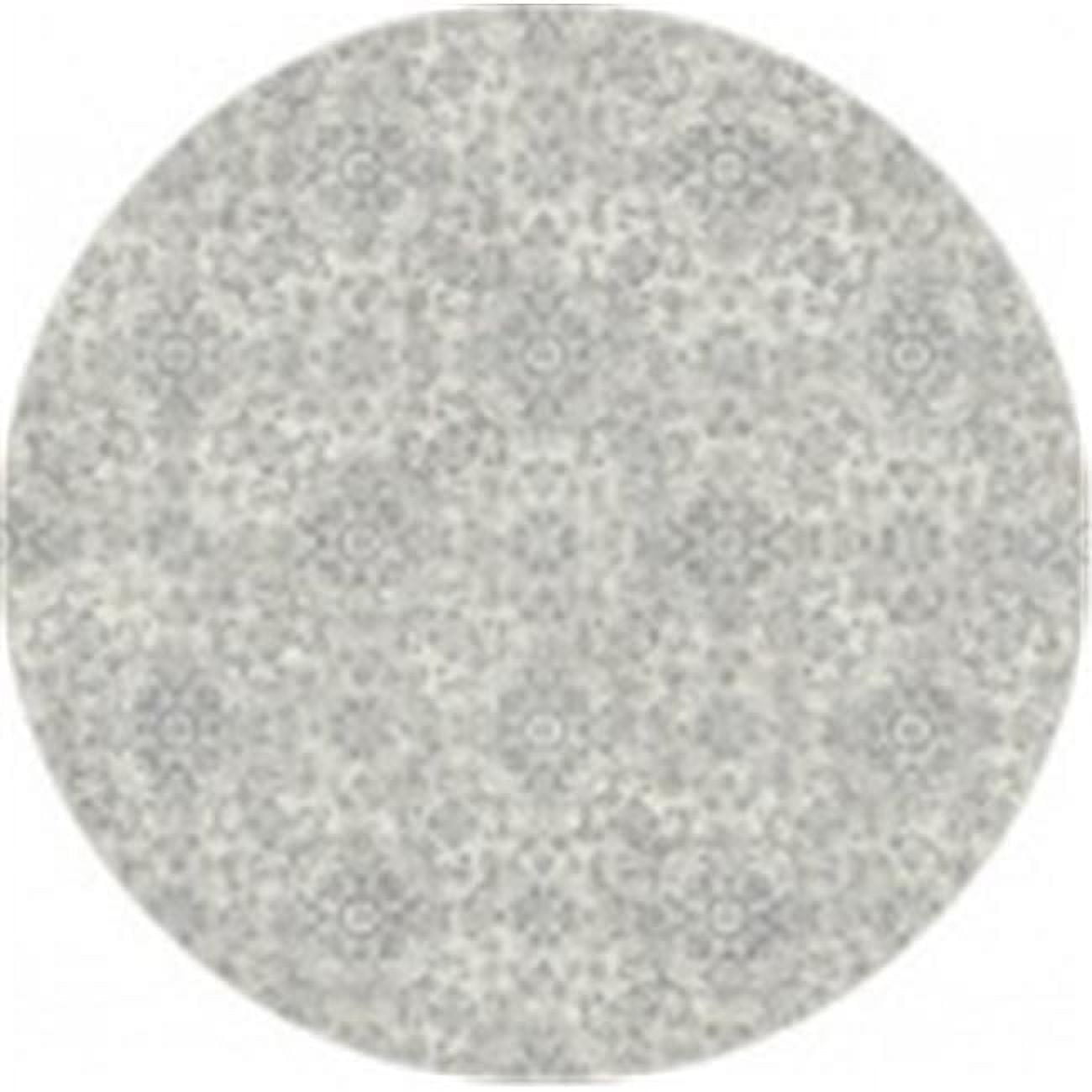 Ancient Garden Round Rugs, Silver & Grey - 7.10 in.