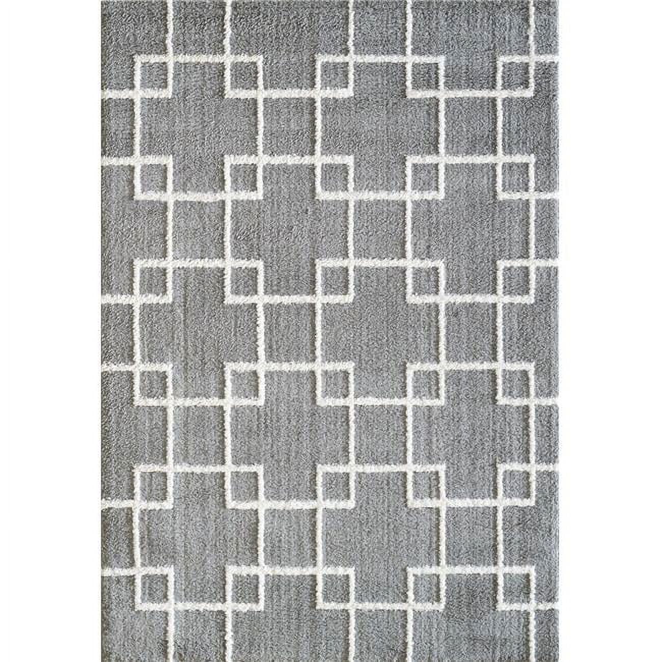 Picture of Dynamic Rugs SI695901901 5 ft. 3 in. x 7 ft. 7 in. Silky Shag 5901 Rectangle Contemporary Rug - 901 Silver