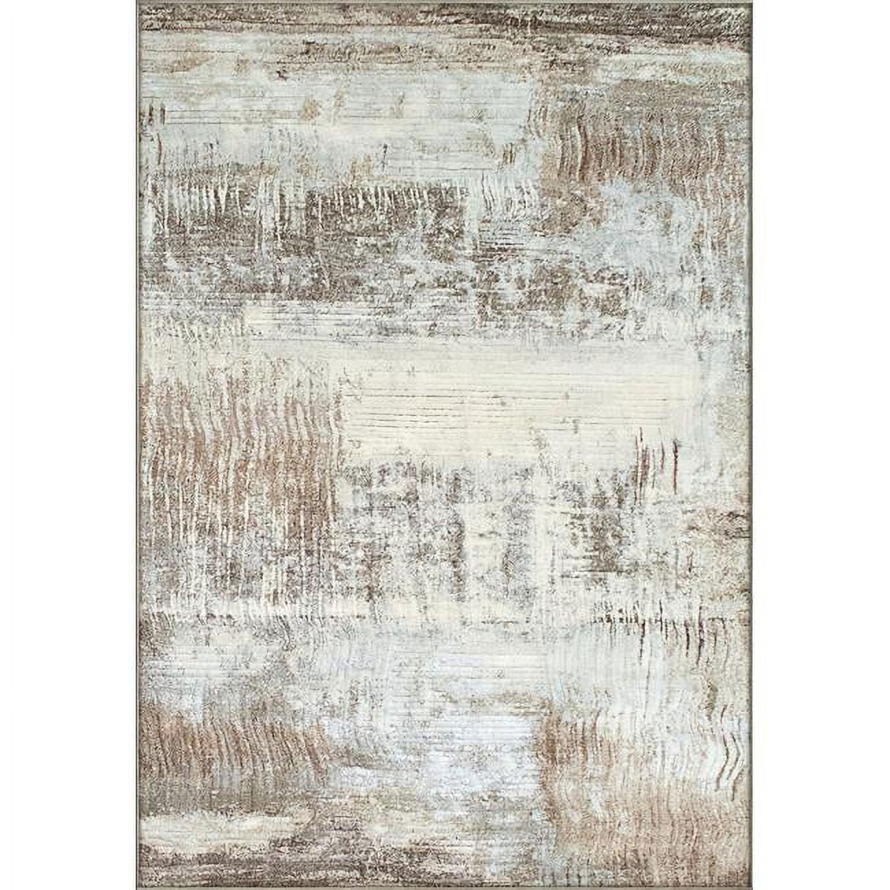 EC710633936282 6 ft. 7 in. x 9 ft. 6 in. Eclipse 63393 Rectangle Contemporary Area Rug - 6282 Beige