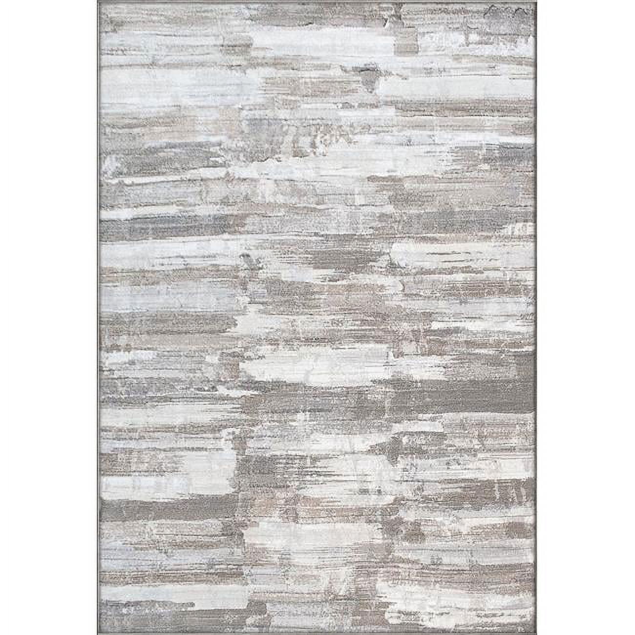 EC69634237555 5 ft. 3 in. x 7 ft. 7 in. Eclipse 63423 Rectangle Contemporary Area Rug - 7555 Beige