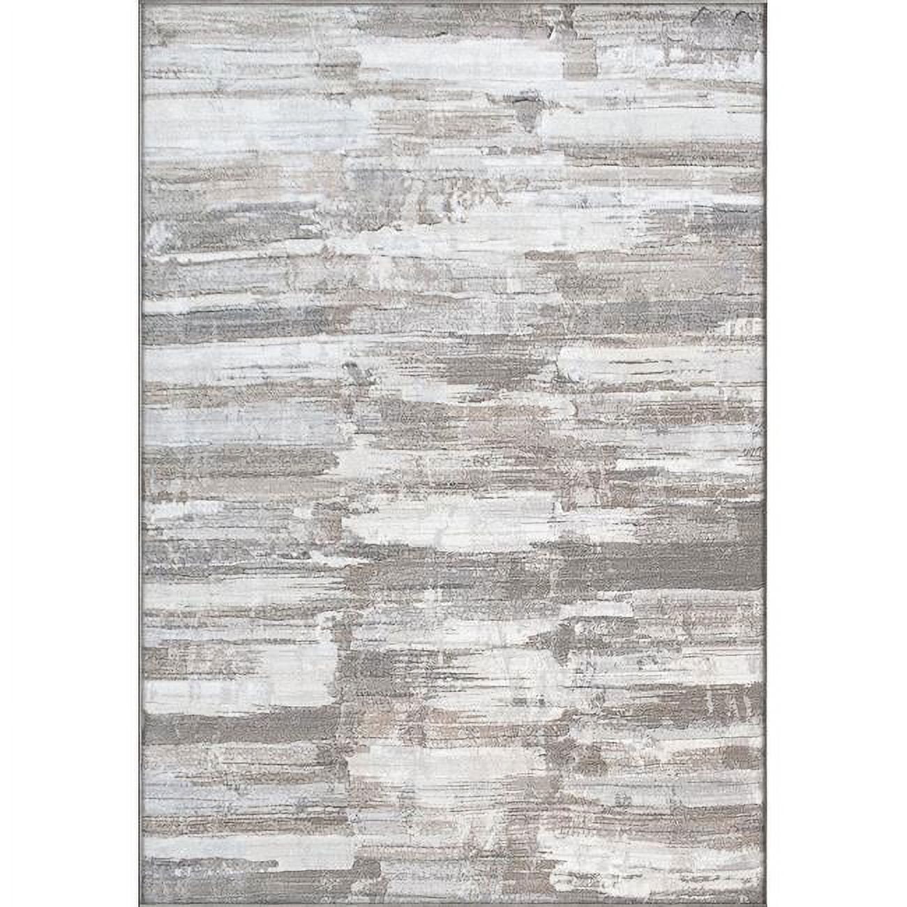 EC710634237555 6 ft. 7 in. x 9 ft. 6 in. Eclipse 63423 Rectangle Contemporary Area Rug - 7555 Beige