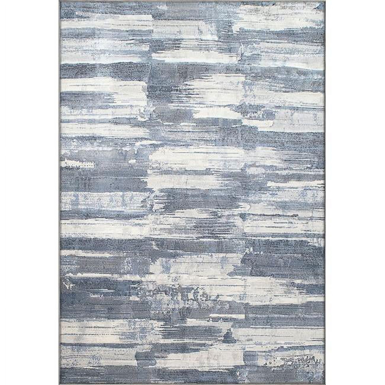 EC69634237656 5 ft. 3 in. x 7 ft. 7 in. Eclipse 63423 Rectangle Contemporary Area Rug - 7656 Blue