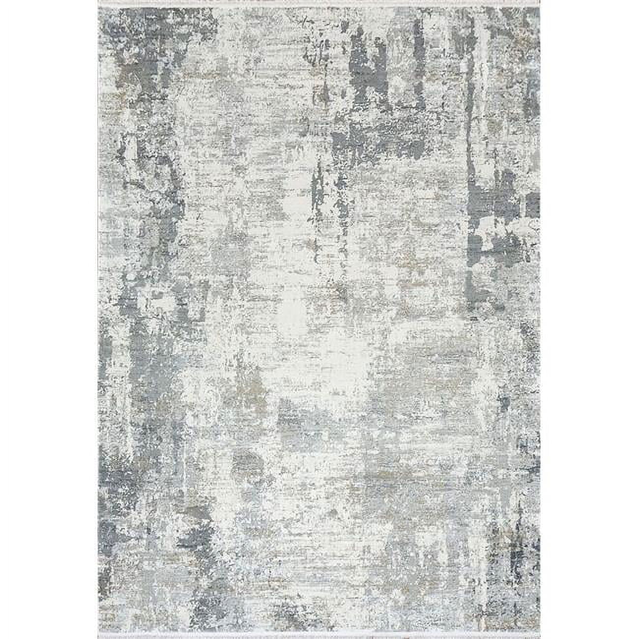 RU692160109 5 ft. 3 in. x 7 ft. 7 in. Ruby 2160 Rectangle Modern Area Rug - 109 Ivory & Grey