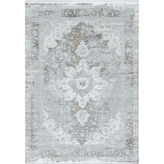 RU7102161900 6 ft. 7 in. x 9 ft. 6 in. Ruby 2161 Rectangle Transitional Area Rug - 900 Grey