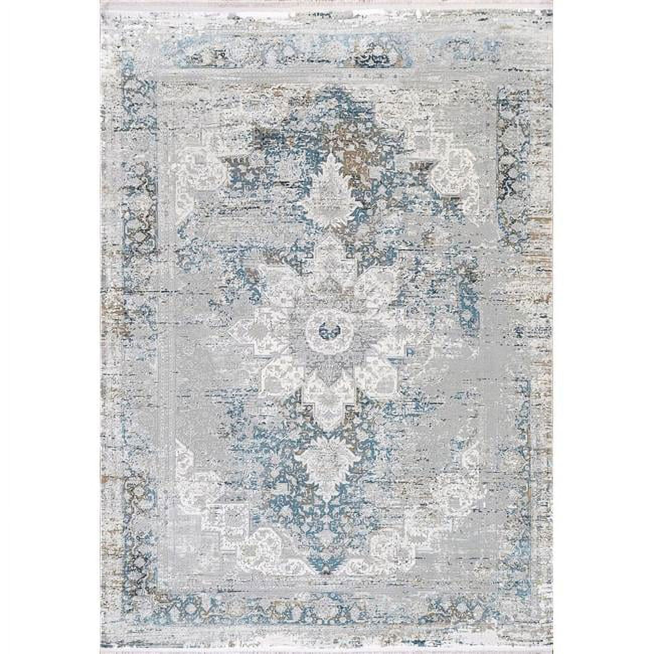 RU692161950 5 ft. 3 in. x 7 ft. 7 in. Ruby 2161 Rectangle Transitional Area Rug - 950 Grey & Blue