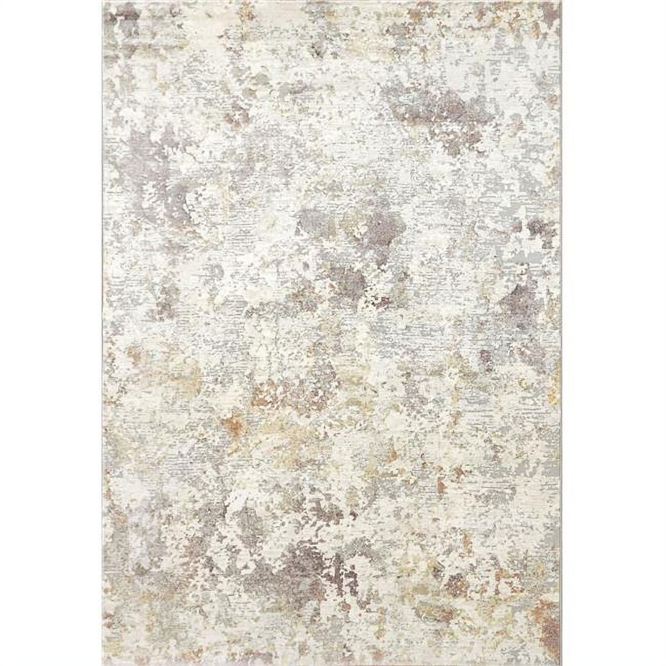 CO28520236414 2 ft. 2 in. x 7 ft. 7 in. Couture 52023 Rectangle Contemporary Area Rug - 6414 Grey & Gold
