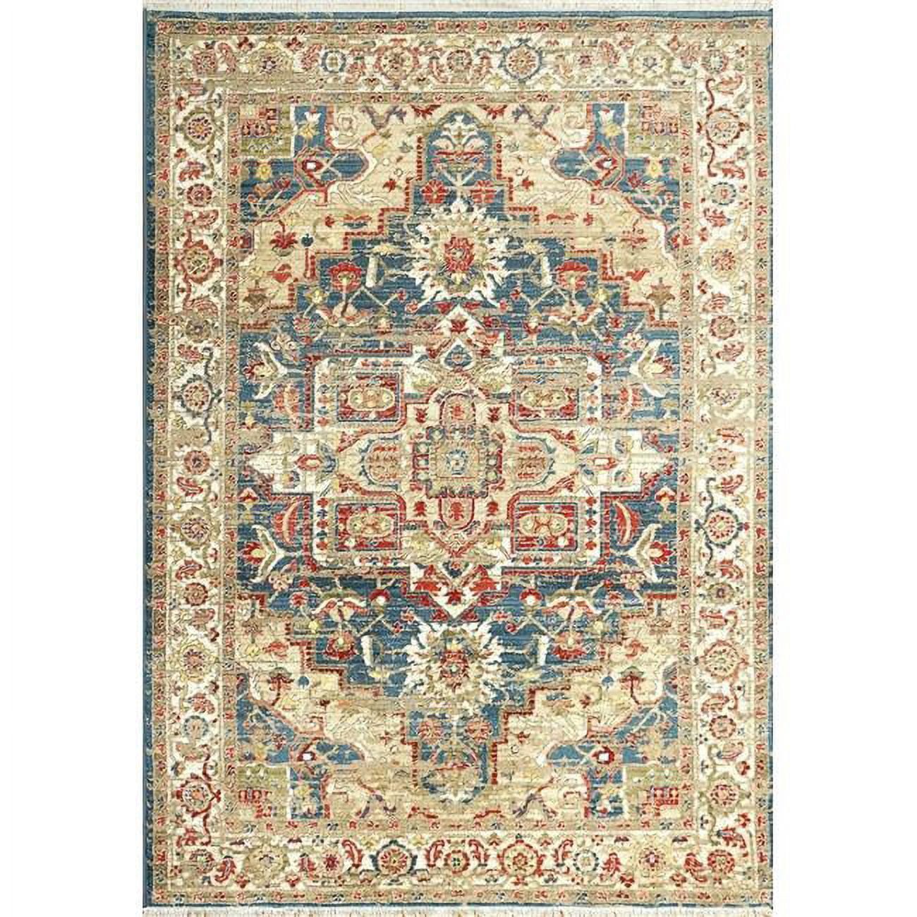 JN696882530 5 ft. 3 in. x 7 ft. 7 in. Juno 6882 Rectangle Transitional Area Rug - 530 Navy & Red