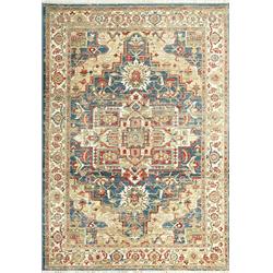 JN7106882530 6 ft. 7 in. x 9 ft. 2 in. Juno 6882 Rectangle Transitional Area Rug - 530 Navy & Red