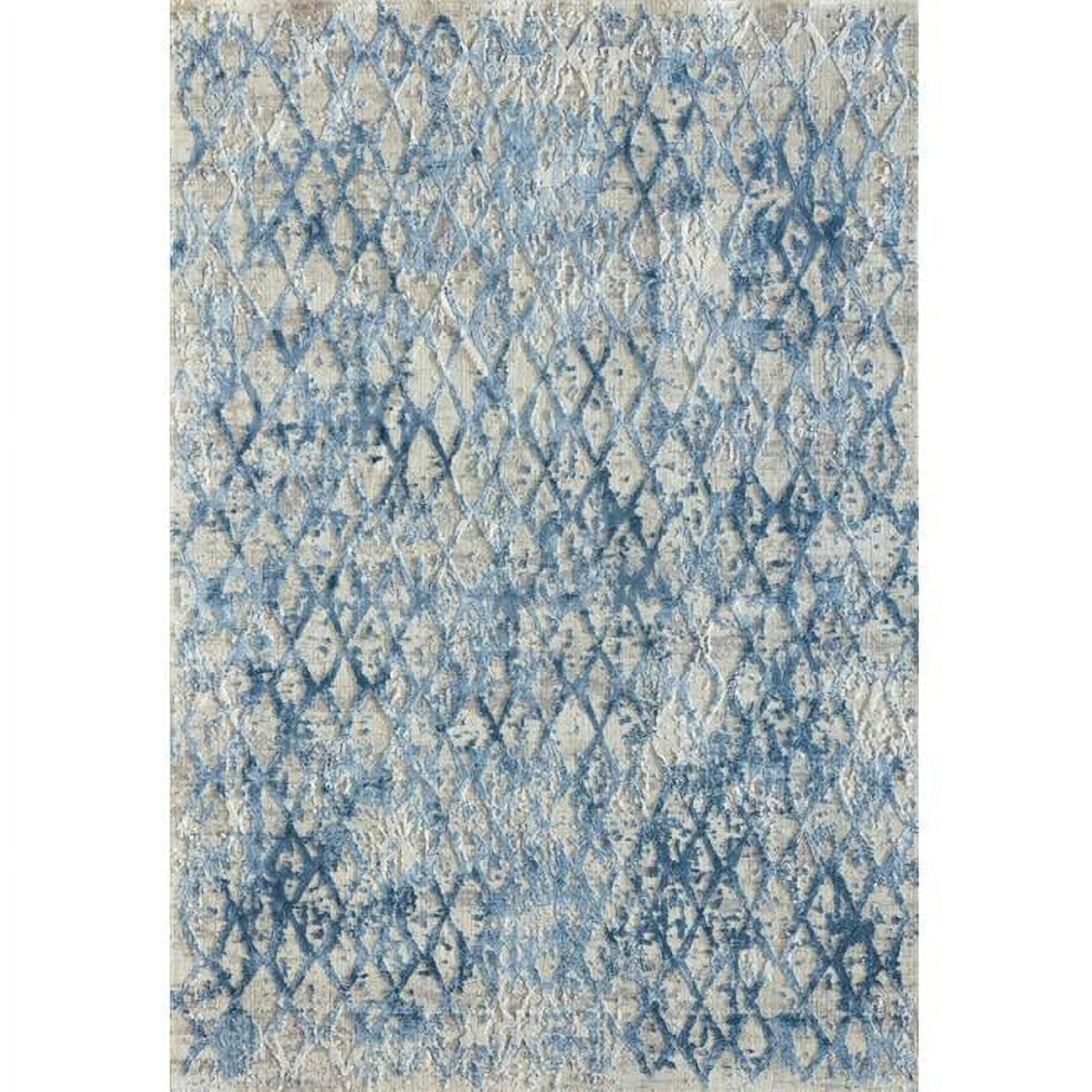 Picture of Dynamic Rugs QU2427039500 2 ft. x 3 ft. 11 in. Quartz 27039 Rectangle Traditional Area Rug - 500 Ivory & Blue