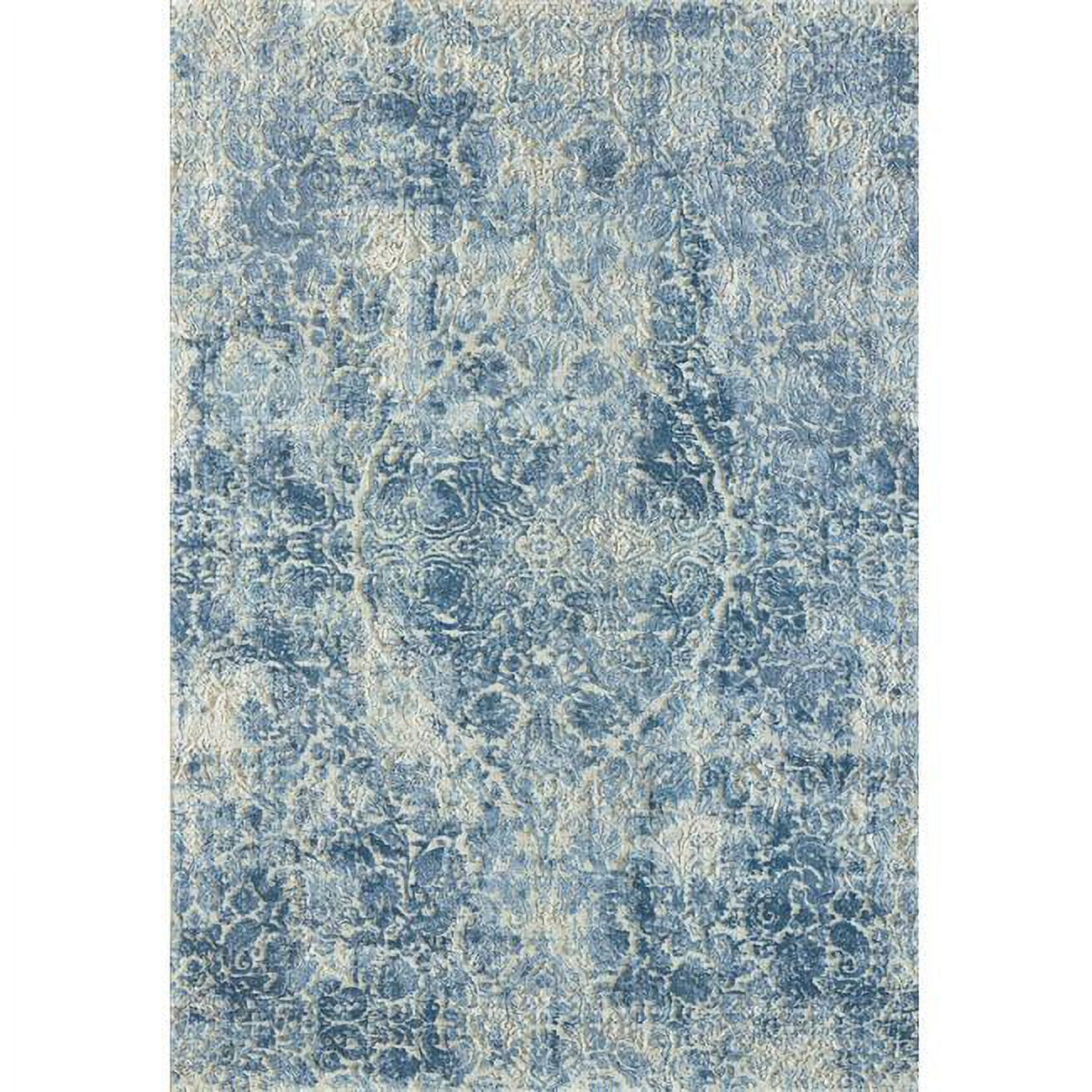 Picture of Dynamic Rugs QU2427040500 2 ft. x 3 ft. 11 in. Quartz 27040 Rectangle Traditional Area Rug - 500 Ivory & Blue