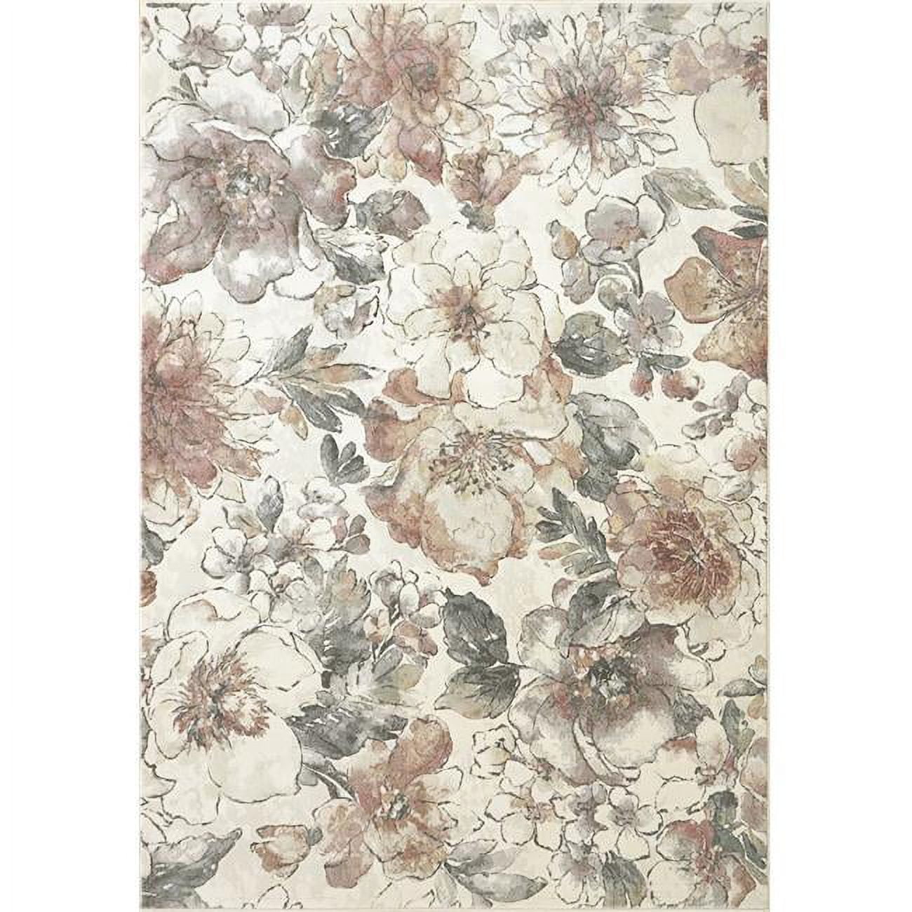 EC24635286747 2 ft. x 3 ft. 11 in. Eclipse 63528 Rectangle Contemporary Area Rug - 6747 Cream & Multi Color
