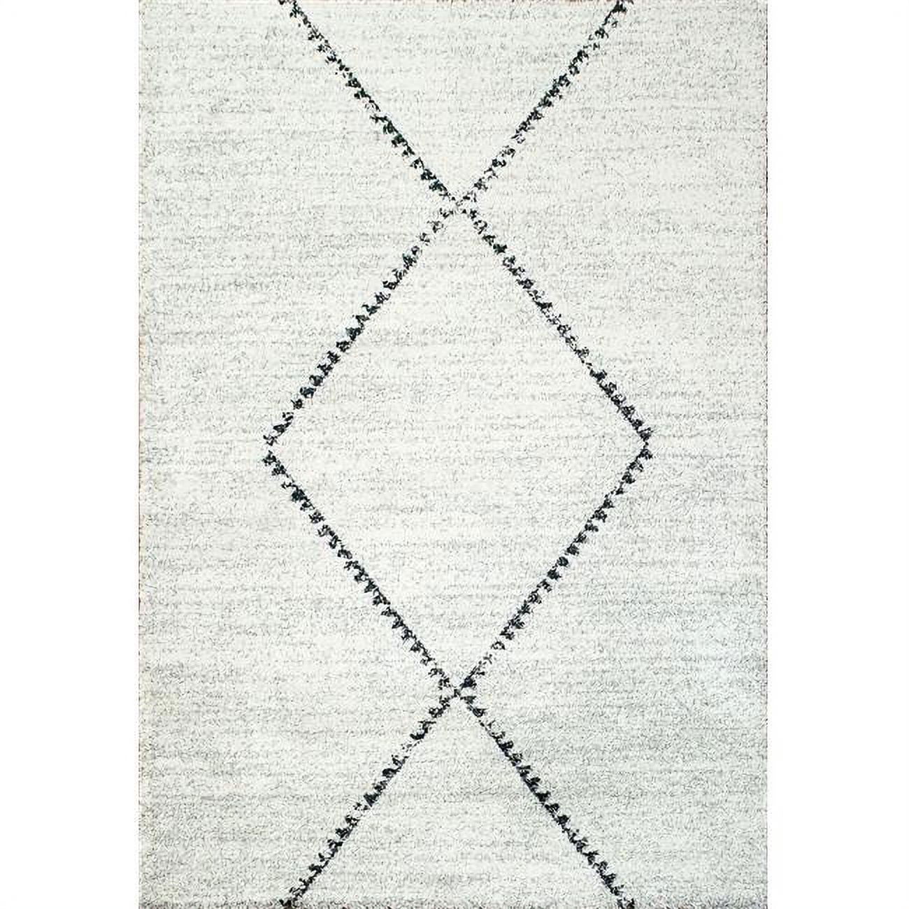 Picture of Dynamic Rugs MR710232296288 6 ft. 7 in. x 9 ft. 6 in. Mehari 23229 Rectangle Contemporary Shag Rug - 6288 Ivory & Grey
