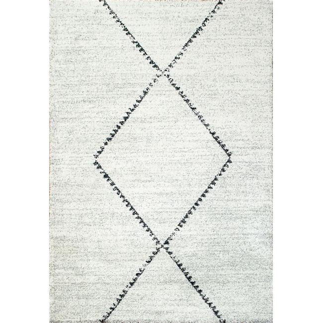 Picture of Dynamic Rugs MR912232296288 7 ft. 10 in. x 11 ft. 2 in. Mehari 23229 Rectangle Contemporary Shag Rug - 6288 Ivory & Grey