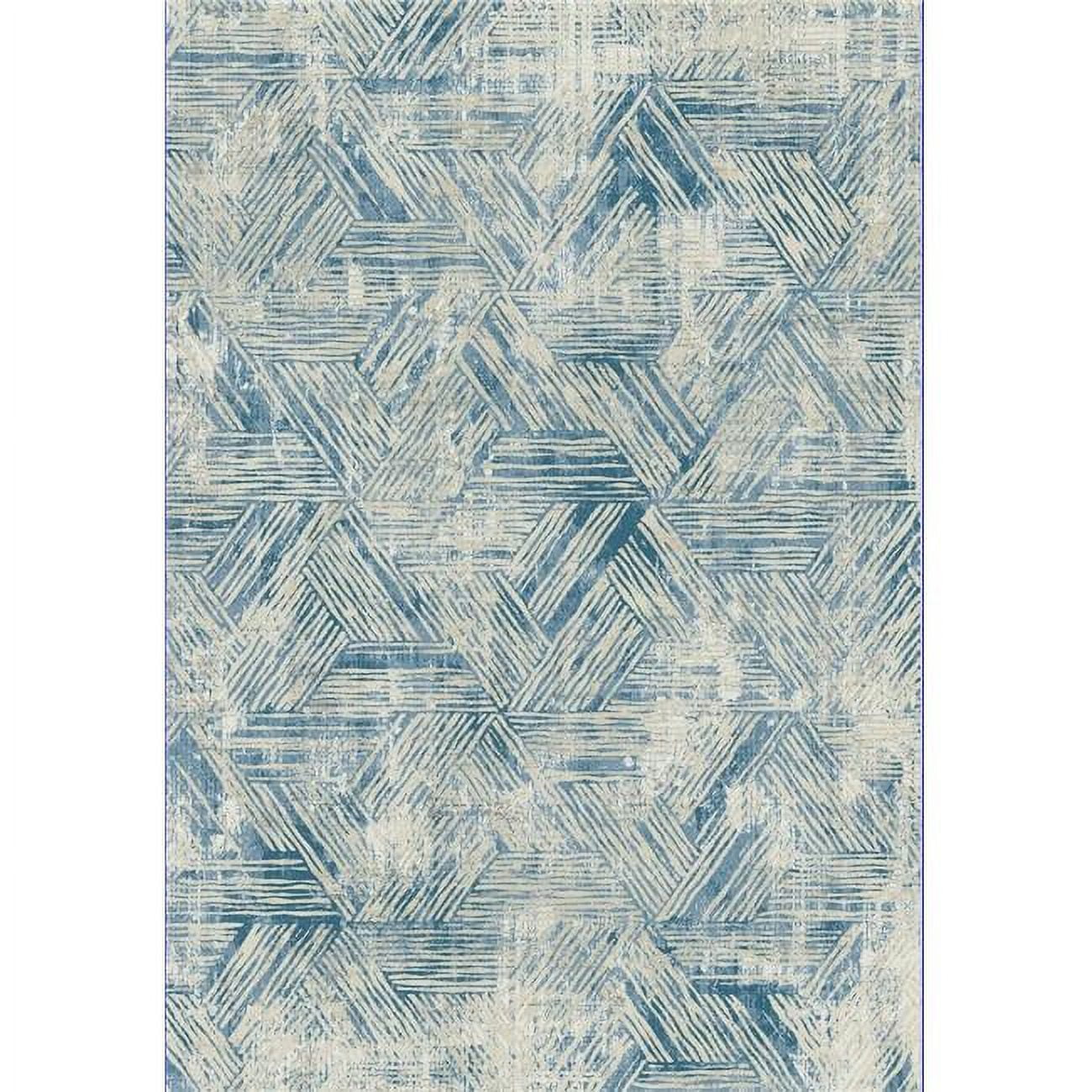 QU2427041150 2 ft. x 3 ft. 11 in. Quartz 27041 Rectangle Transitional Area Rug - 150 Beige & Blue