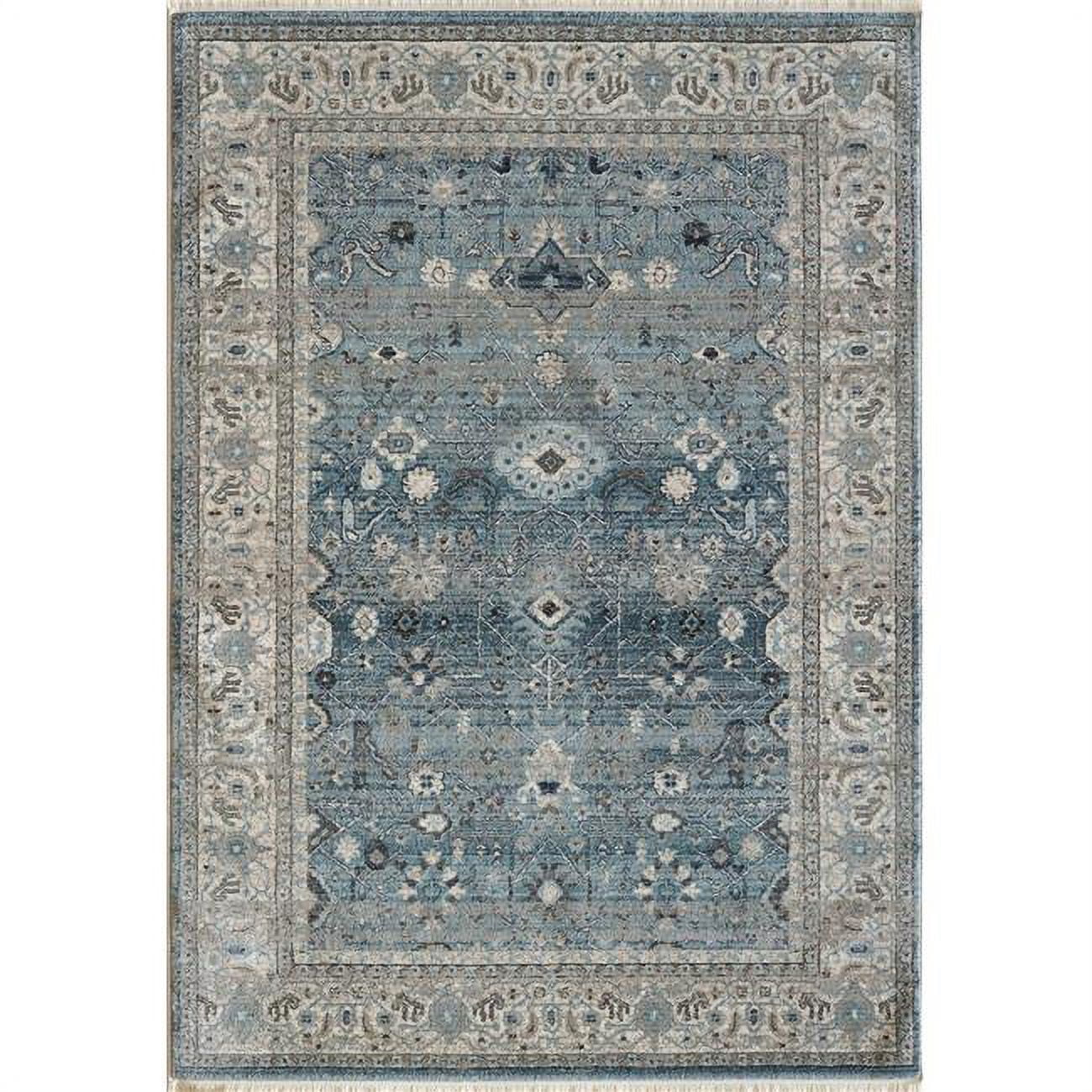 JN10146881500 9 ft. 2 in. x 12 ft. 6 in. Juno 6881 Rectangle Transitional Area Rug - 500 Light Blue