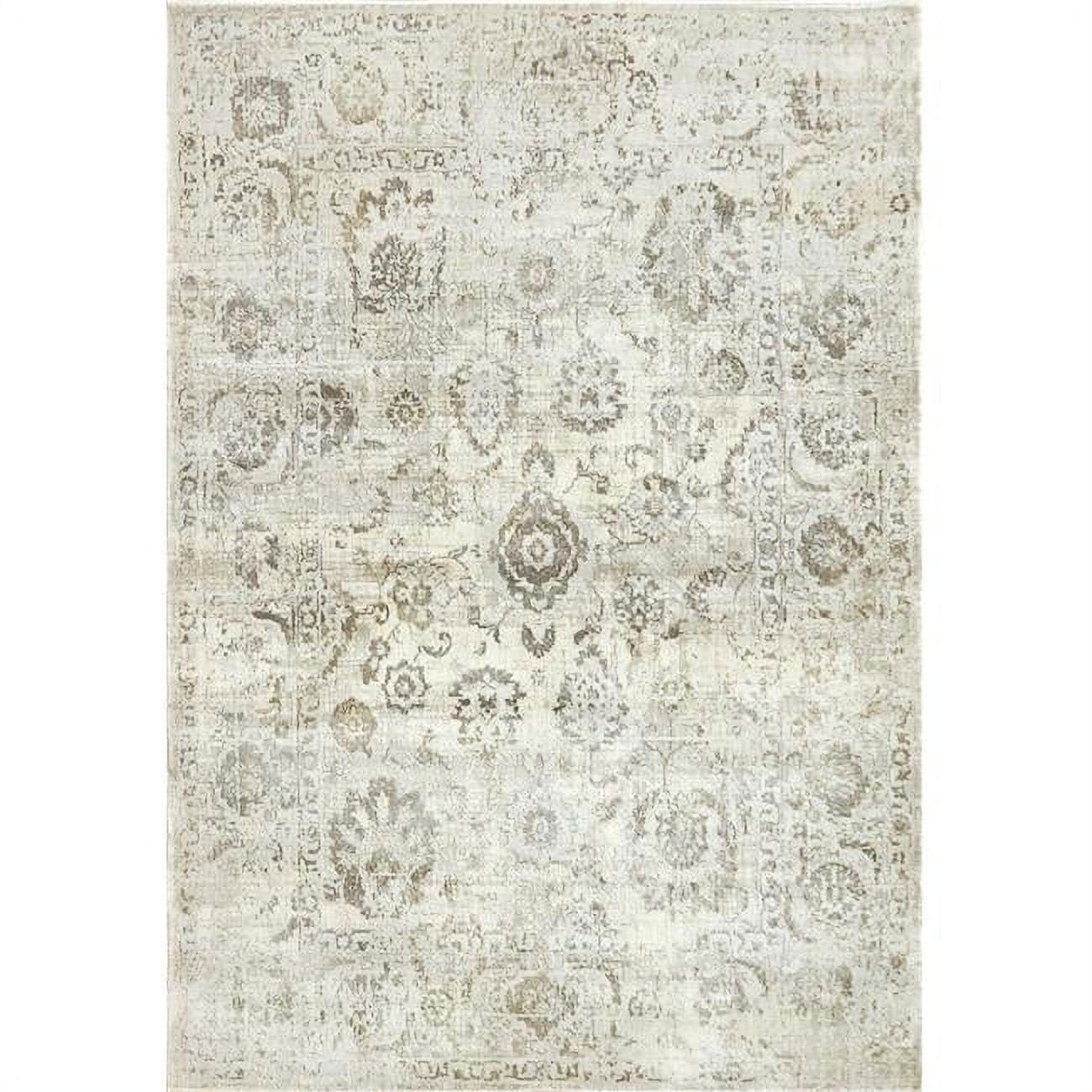 CC243530190 2 ft. x 3 ft. 11 in. Castilla 3530 Rectangle Modern Area Rug - 190 Ivory & Grey