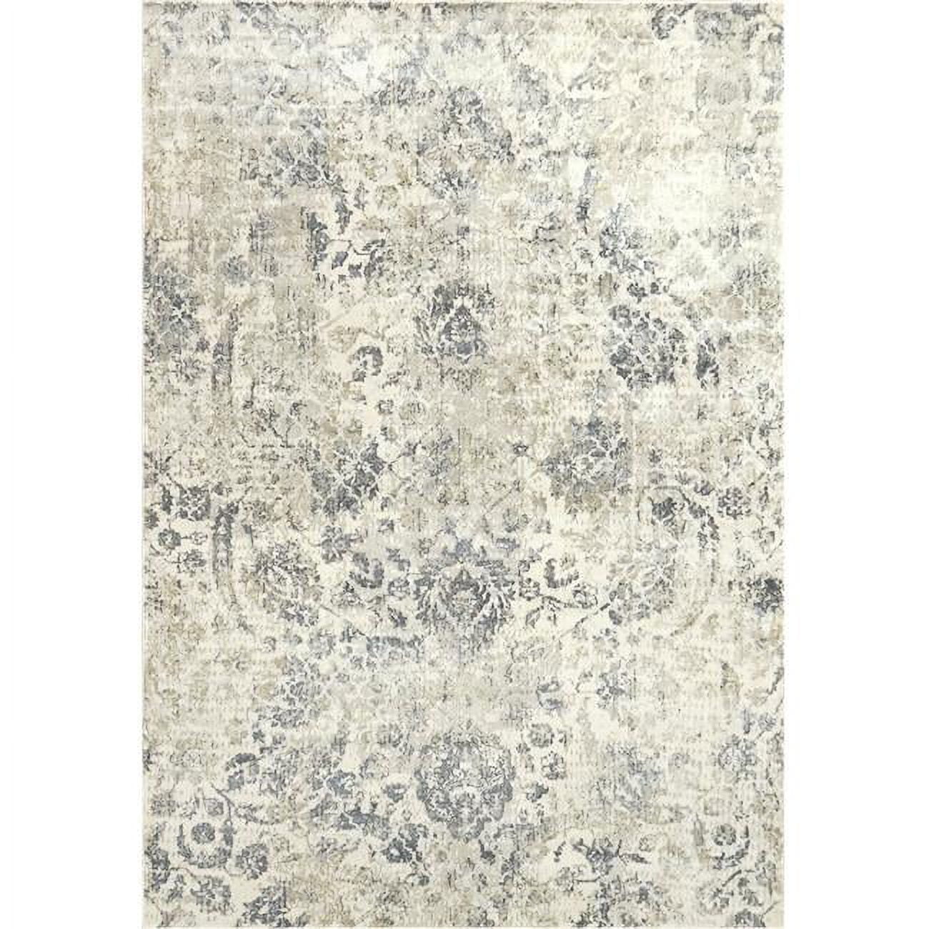CC243532190 2 ft. x 3 ft. 11 in. Castilla 3532 Rectangle Modern Area Rug - 190 Cream & Grey