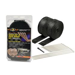 010073 2 in. x 50 ft. Exhaust & Pipe Wrap Kit - Black Titanium, 2 Rolls