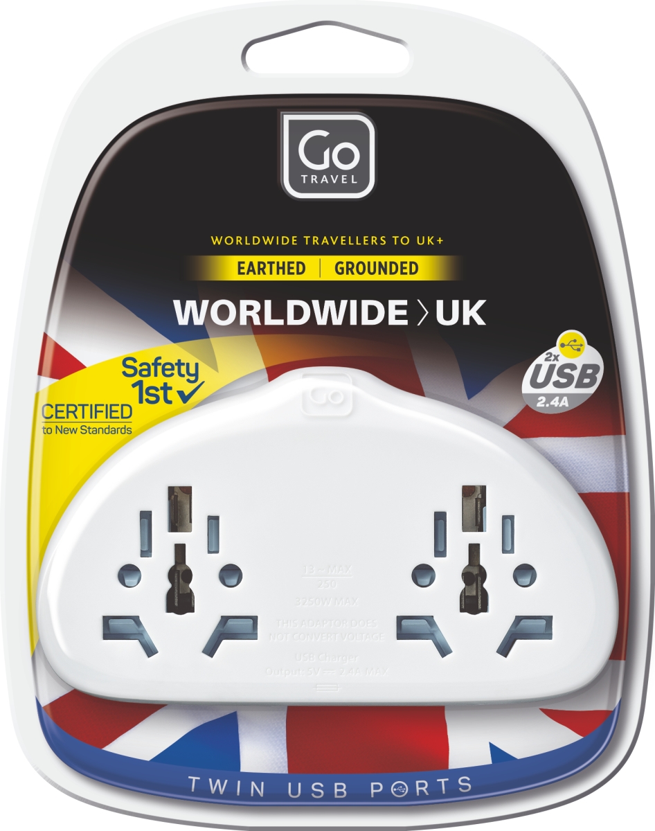 Picture of Go Travel 634 World - UK Adaptor Duo Plus USB