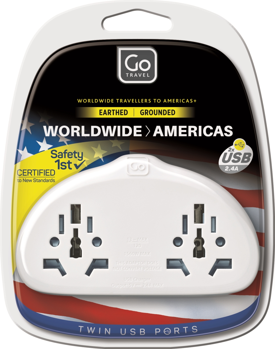 Picture of Go Travel 632 World - USA Adaptor Duo Plus USB