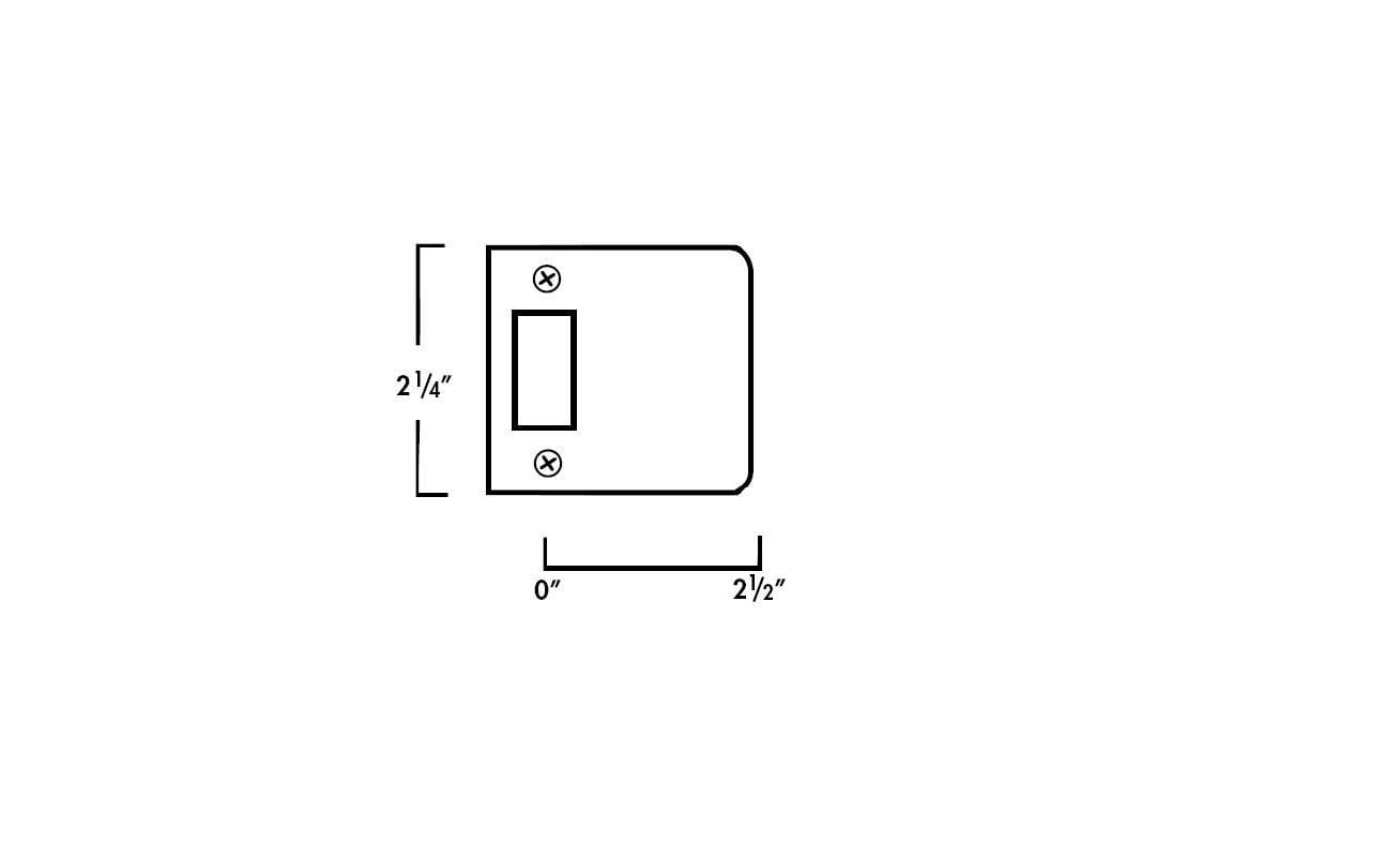 2.25 x 1.5 in. Duranotic Coated Extended Lip Door Strikes