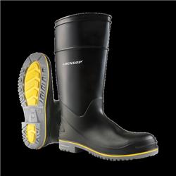 Dunlop 8990806 Polyflex 3 with Safety Steel Toe, 100% Waterproof, Superior Resistance to fats, Oils and Chemicals, Slip Resistant, Men Size 6/Women Size 8