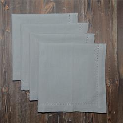 Picture of Dunroven House RK810-GY Hemstitched Cotton Napkins, Gray - Set of 4