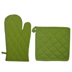Picture of Dunroven House ORK104MP-LMG Quilted Oven Mitt & Potholder Set&#44; Lime Green