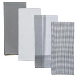 Picture of Dunroven House RVARTYGRAY Variety Kitchen Towel, Gray & White - Set of 4