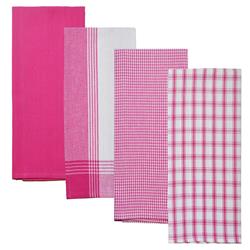 Picture of Dunroven House RVARTYPINK Variety Kitchen Towel, Pink & White - Set of 4