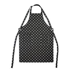 Picture of Dunroven House R740A-BLK Polka Dot Printed Adult Apron, Black