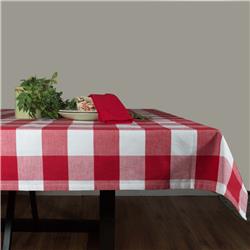 Picture of Dunroven House RK819-BR 54 in. Farmhouse Check Square Tablecloth, Bright Red & White