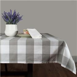 Picture of Dunroven House RK819-GY 54 in. Farmhouse Check Square Tablecloth, Gray & White