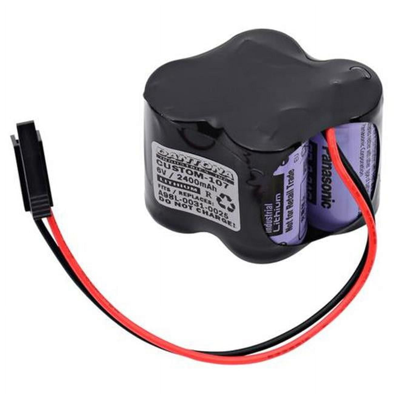 Picture of Dantona CUSTOM-107 6V Replacement Lithium Battery 2.9 mAh for Programmable Logic Controller