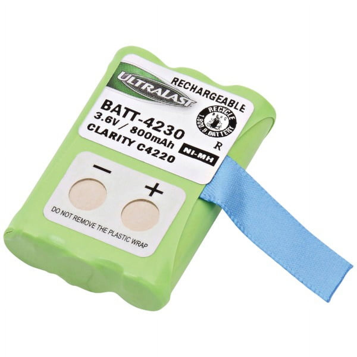 Picture of Ultralast BATT-4230 3.6V & 800 mAh Replacement Nickel Metal Hydride Battery fits forClarity - C4220 Cordless Phone
