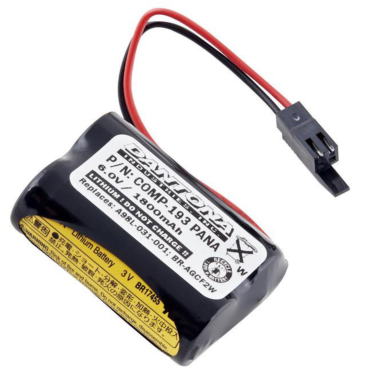Picture of Dantona COMP-193 PANA 1800 mAh Replacement PLC Battery for GE Fanuc A98L-031-001