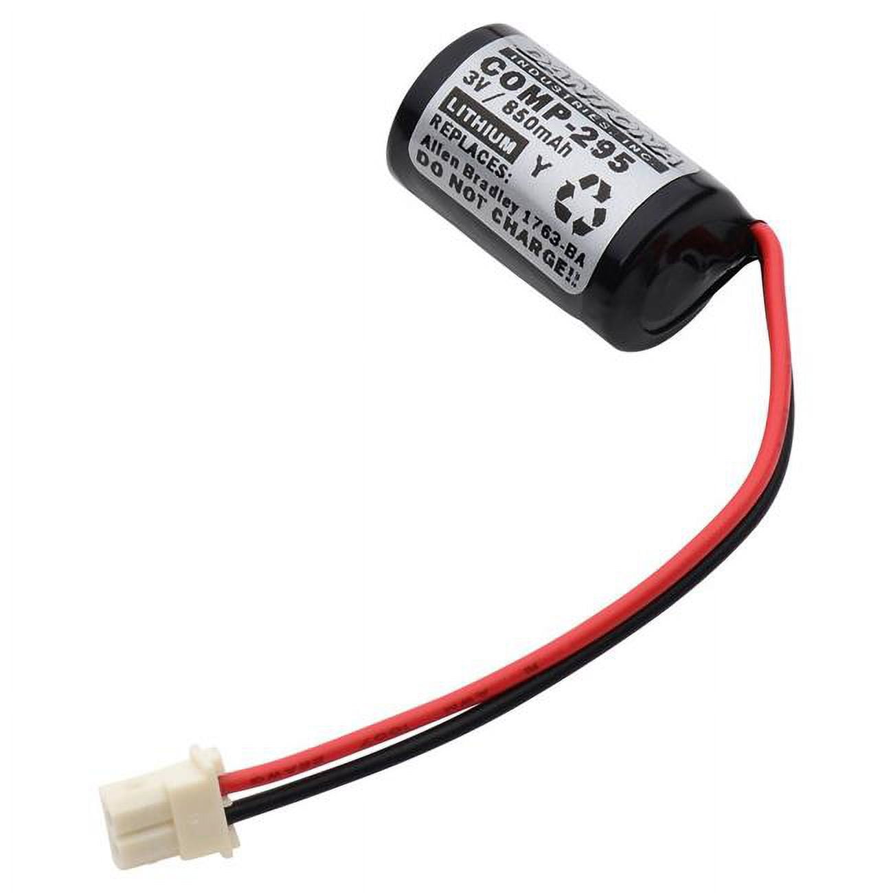 Picture of Dantona COMP-295 3V & 850 mAh Replacement Lithium Battery with Wirelead & Connector for Allen Bradley - 1763BA
