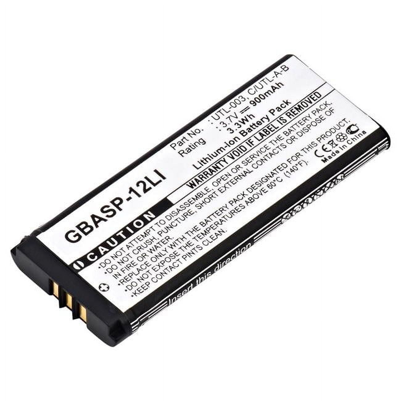 GBASP-12LI 3.7 V & 900 mAh Rechargeable Nintendo Wii Battery -  Ultralast