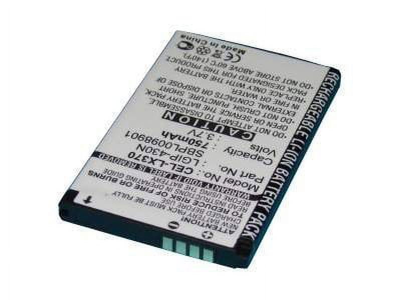 Picture of Ultralast CEL-LX370 3.7V & 750 mAh Replacement Lithium-Ion Battery for LG AN430 Cellular Phone