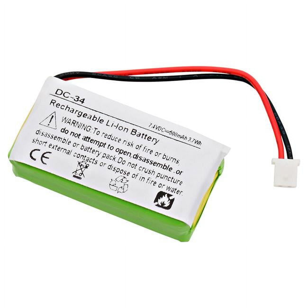 Picture of Dantona DC-34 7.4V & 500 mAh Dog Collar Battery for AE Energy - AE552438P6H&#44; AE562438P6H