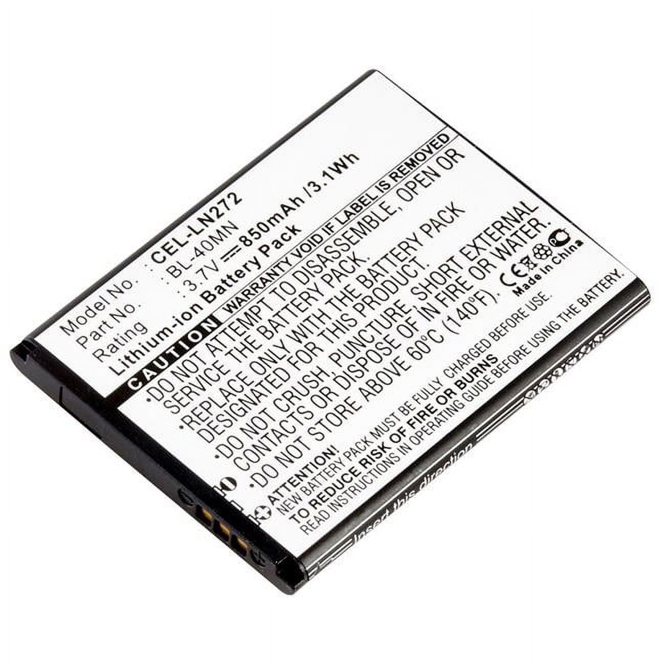 Picture of Dantona CEL-LN272 3.7V & 850 mAh Replacement Lithium-Ion Battery for LG C395 Cellular Phone