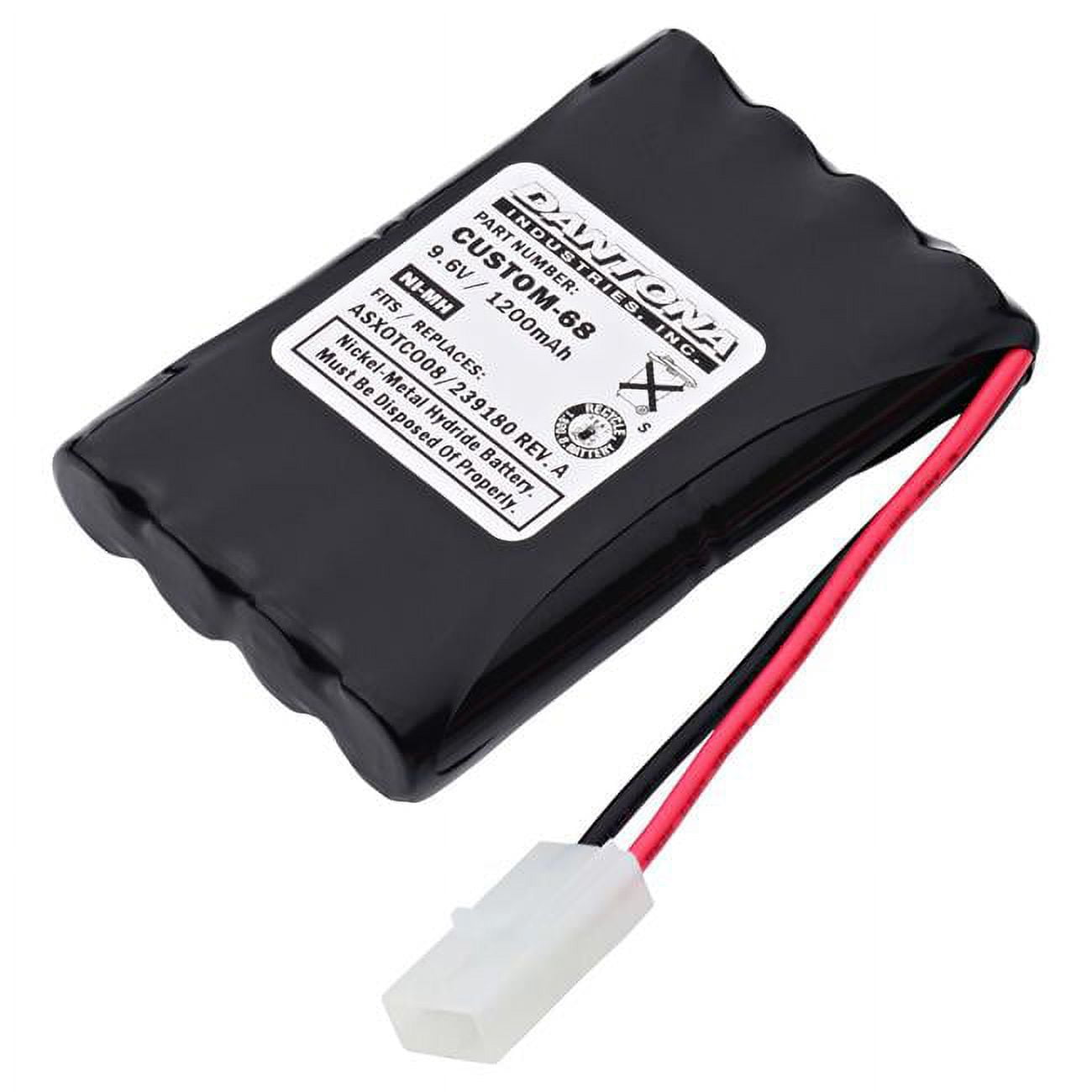 Picture of Dantona CUSTOM-68 9.6V & 1200 mAh Replacement Nickel Battery