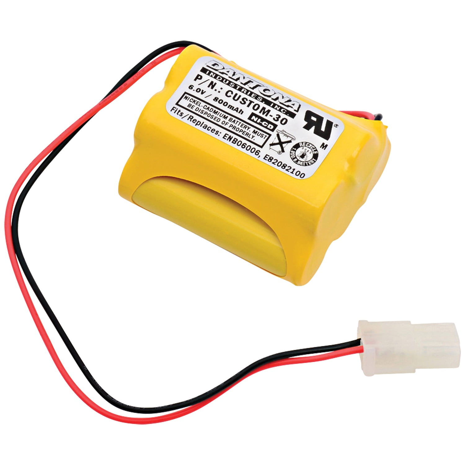 Picture of Dantona CUSTOM-30 6V & 800 mAh Replacement Nickel Cadmium Battery for Aritech - DU140 Emergency Lighting